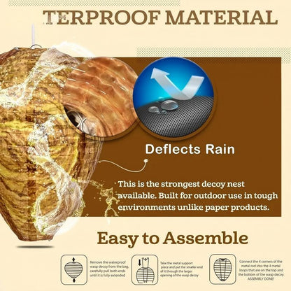 Best Bee Brothers Natural Wasp Deterrent Hives - Protect Your Yard from territorial wasps