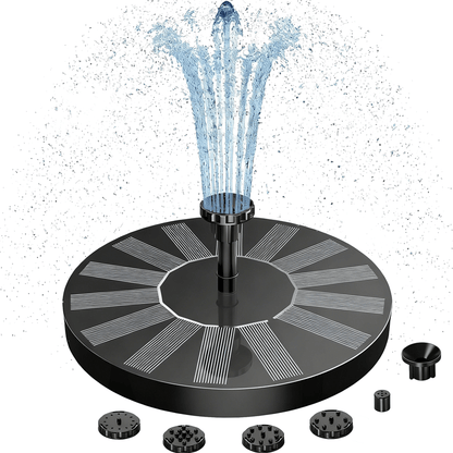 Solar Bath Fountain with 6 Nozzle
