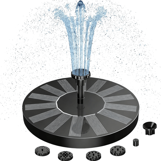 Solar Bath Fountain with 6 Nozzle