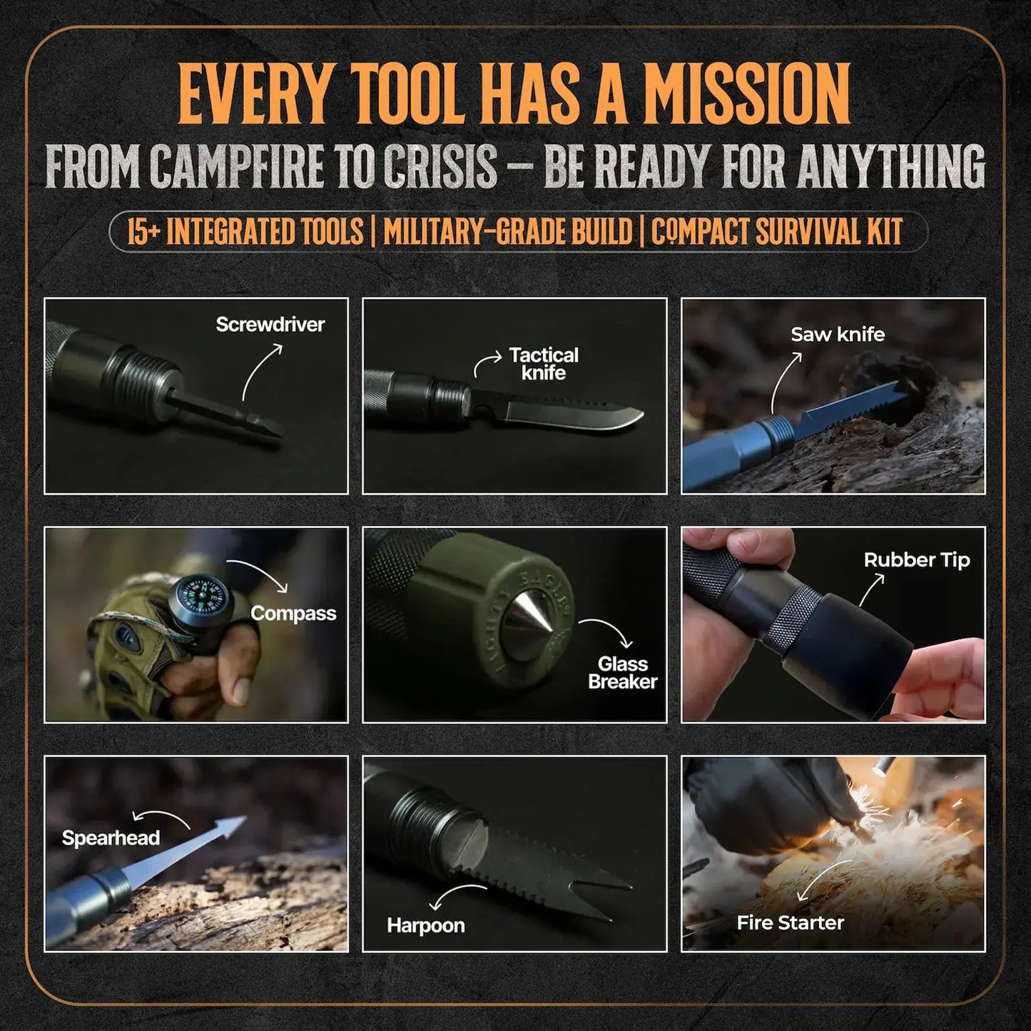 👉 All-in-One Tactical Survival Stick for Outdoor & Emergency Use